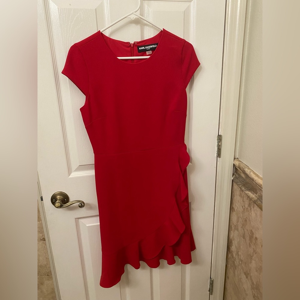 Red Karl Lagerfeld dress, no tags, but new and never worn